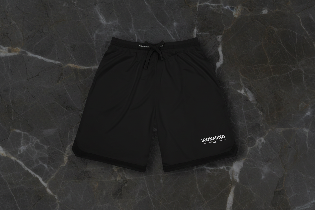 STAND STEADY- IRONMIND CO. Basketball shorts